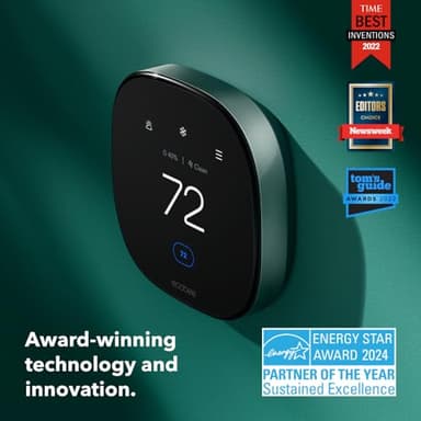 ecobee Smart Thermostat Premium with Smart Sensor and Air Quality Monitor - Programmable Wifi Thermostat - Works with Siri, Alexa, Google Assistant - Image 2