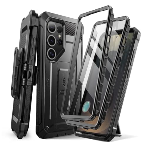 SUPCASE for Samsung Galaxy S25 Ultra Case with Stand (Unicorn Beetle Pro), [2 Front Frames] [Built-in Screen Protector & Belt-Clip] Military-Grade Protection Phone Case for S25 Ultra 6.9 Inch, Black - Image 1
