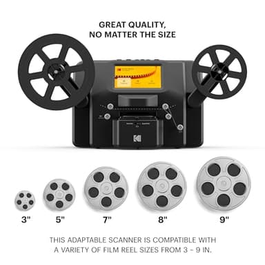 KODAK REELS 8mm & Super 8 Films Digitizer Converter with Big 5” Screen, Scanner Converts Film Frame by Frame to Digital MP4 Files for Viewing, Sharing & Saving on SD Card for 3” 4” 5” 7” and 9” Reels - Image 3