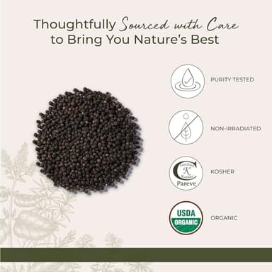 Starwest Botanicals Organic Whole Black Pepper - Black Peppercorns for Grinder Refill, Sourced from India, Sri Lanka, & Vietnam, Certified Kosher, Non-GMO - Bulk 1 lb Bag - Image 4