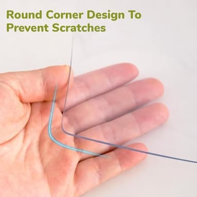 Eisdroma 38 x 60 Inch Clear Table Cover Protector, 1.5mm Plastic Table Cover, Waterproof Table Pad for Dining Room, Kitchen, Office - Image 3