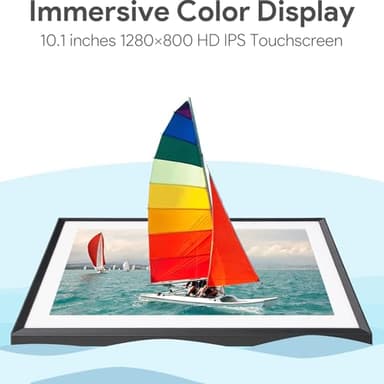 Euphro 10.1'' Digital Picture Frame with 32GB Storage, Digital Photo Frame with 1280x800 IPS Touch Screen, Share Photos/Videos and Send Best Wishes via Free App - Image 3