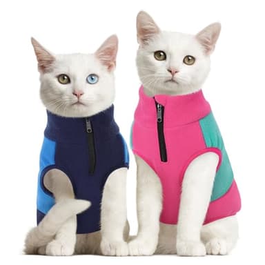 Queenmore Fleece Sweater for Large Dogs, Pet Vest Jacket Sweatshirt Winter Clothes for Boy Or Girl, Large Medium Small Size, Fuchsia/Mint, L - Image 6