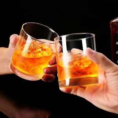 Fruit Punch Whiskey Glasses Set of 2, 10 OZ Old Fashioned Glass, Whiskey Glasses in Bar and Party, Rocks Glasses, Bourbon Glass, Liquor Vodka, Whiskey Gifts for Men, Gift for Men, Christmas Gift - Image 4