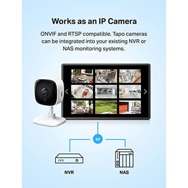 TP-Link Tapo 2K Indoor Security Camera for Baby Monitor, Dog Camera w/Motion Detection, 2-Way Audio Siren, Night Vision, Cloud & SD Card Storage(Up to 256 GB), Works w/Alexa & Google Home(Tapo C110) - Image 7