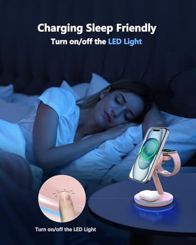3 in 1 Charging Station for Apple Devices 18W Fast Mag-Safe Charger Stand Magnetic Wireless Charger Station for iPhone16 15 14 13 12 Pro/Pro Max/Plus/Mini AirPods 2/3/Pro iWatch Ultra/8/7/SE/6/5/4/3/2 - Image 7