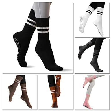 Flydo Yoga Socks Pilates for Women with Grips, Non-Slip Socks for Pilates, Barre, Ballet, Fitness，Dance, Workout - Image 4