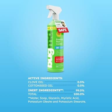 BugMD 32 oz Ant Killer & Bug Spray - Roach and Cockroach Killer Indoor, Spider and Flea Spray for Home, Fly and Insect Defense, Natural, Safe with Essential Oils, Plant-Powered, Pest Control Pack of 2 - Image 8