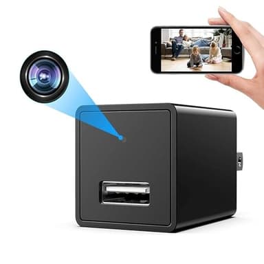 Keslom Wireless Smart USB Charger 1080P Spy Home Baby Monitor Surveillance Camera Detector Hidden Home WiFi Security Video Nanny Camera Motion Detection Remote View - Image 1