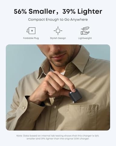 Anker Nano 45W Type C Charger Fast Charging, Compact and Foldable Plug USB C Charger Block for iPhone 17/16 Series, MacBook, Pixel 9, iPad, Samsung Galaxy S25 Ultra / S24 Series (6 ft Cable Included) - Image 5