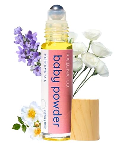 Kailuna Co. Baby Powder Pure Essential and Fragrance Oil Perfume Roll On with Pure Organic Jojoba Oil, Alcohol Free, Handmade in California - Image 1