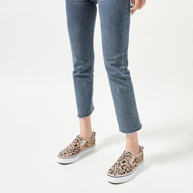 Women's Slip on Shoes Canvas Sneakers Loafers Non Slip Shoes Low Top Casual Low Cut Shoes (Leopard, US7.5)… - Image 8