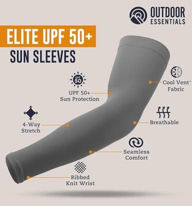 OutdoorEssentials UV Arm Sleeves for Men and Women - Sun Protection Sleeves - Compression, Golf, Baseball, Cooling, Tattoo Arm Sleeve - Mangas Para El Sol Para Hombre - Image 6