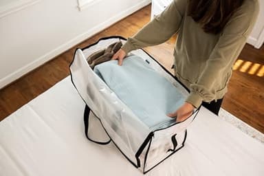 ClearSpace Oversized Moving Bags or Storage Bag – Large Moving Tote with Carry Belt, Zippers & Handles – Reinforced Packing Bags for Moving, Student Apartments, Holiday Storage, 6 Pack - Image 4