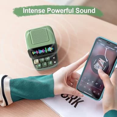 Divoom Ditoo Pro Programmable Pixel Art LED-Bluetooth-Speaker Showing-Clock Emoji DIY Design for Home Wedding Party Decoration with Wireless App Control (Green) - Image 5