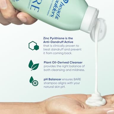 Head & Shoulders BARE Dandruff Shampoo Twin Pack, Soothing Hydration, Sulfate-Free, Silicone-Free, Dye-Free, Eco-Friendly Bottles, Safe for All Hair Types, 13.5 Fl Oz Each (Set of 2) - Image 8