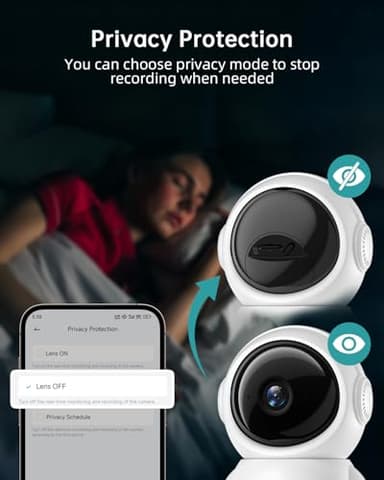ZUMIMALL Security Camera Indoor, 5G/2.4G WiFi Baby Monitor with Camera and Audio, 2K Wired Pet Cameras for Home Security, One-Click Call, Auto Tracking, Cry/PIR/AI Detection, Alexa/ONVIF/Cloud - Image 6