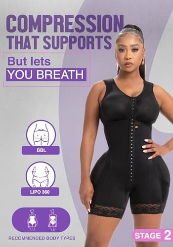 Snatched Body Stage 2 Faja with Bra | Best Body Faja Post-Op & Everyday Shapewear | Fajas Colombianas Moldeadoras Black M - Image 2