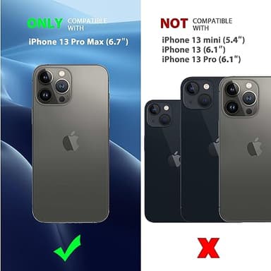 CACOE Magnetic Case for iPhone 13 Pro Max 6.7 inch-Compatible with MagSafe & Magnetic Car Phone Mount,Anti-Fingerprint TPU Thin Phone Cases Cover Protective Shockproof(Black) - Image 3