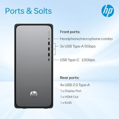 HP Envy Next Brand OmniDesk M02 Premium Business Desktop, Intel Core i5-14400, 32GB DDR5 RAM, 1TB SSD, Wi-Fi 6, W11 Home, Wired KB & M, Copilot & AI-Ready, Bundle with ADATA 512GB External SSD - Image 6