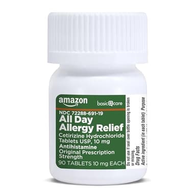 Amazon Basic Care All Day Allergy, Cetirizine Hydrochloride Tablets, 10 mg, Antihistamine, 90 Count (Packaging may vary) - Image 6