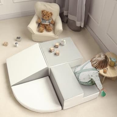 TODIBY Foam Blocks Climbing for Kids: Toddler Toys for Indoor and Outdoor Fun - Soft PU Leather Play Structure for Crawling and Sliding - Ideal for Playhouse and Play Gym Activities - Image 2