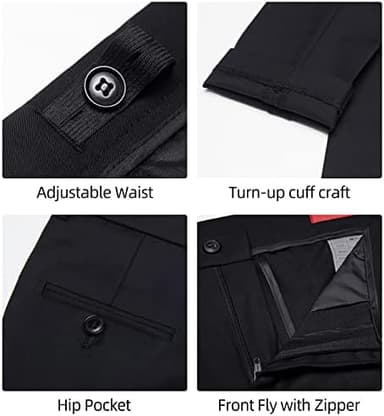 Marvelous World Boys' Formal Slim Fit Suit Set, Adjustable Waist - Image 6