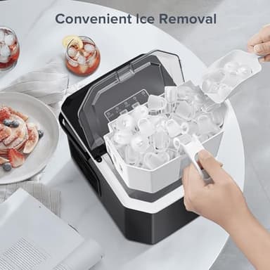 Ice Maker Countertop Ice Machine Compact Size with Handle, 22lbs in 24Hrs - Image 3