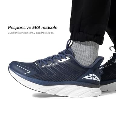 ALLSWIFIT Men's Slip On Walking Shoes Running Comfortable Tennis Breathable Non Slip Athletic Gym Workout Cross Training Fashion Sneakers,Size 11,Blue,SARR034M - Image 2