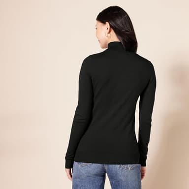 Amazon Essentials Women's Classic-Fit Lightweight Long-Sleeve Turtleneck Sweater (Available in Plus Size), Black, XX-Large - Image 3