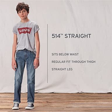 Levi's Boys' 514 Straight Fit Jeans, Found, 16 - Image 6