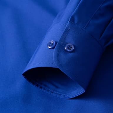 Yimoversal Men's Solid Soft Button Down Shirts Long Sleeve Casual Regular Fit Business Dress Shirt with Pocket Royal Blue S - Image 5