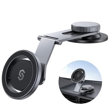 SYNCWIRE Fits MagSafe Car Mount for Universal Dashboard, Tesla Screen, Magnetic Phone Holder for Car, Foldable Aluminum Alloy Arm, Super Stable Car Mount for iPhone 16 Pro Max 15 14 13 12&All Phones - Image 1