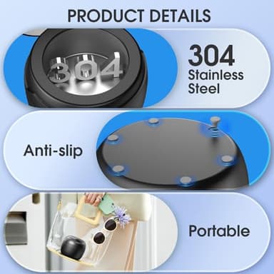 FSA HSA Approved Ultrasonic Retainer Cleaner, 250ML Retainer Cleaner Machine for Dentures, Mouth Guards, Braces, Toothbrush Heads, Jewelry, Ring, 50kHz Digital ultrasonic Cleaner with 4 Modes - Image 8