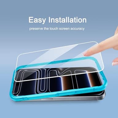 Ailun 3 Pack Screen Protector for iPhone 17 Pro [6.3 inch] with Installation Frame, Tempered Glass,Sensor Protection, Dynamic Island Compatible, Case Friendly [Not for iPhone 17/17 Pro Max/iPhone Air] - Image 6