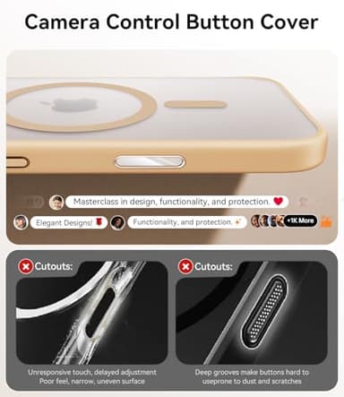 JUESHITUO for iPhone 16 Pro Max Case with Camera Control Button, with 2X Screen Protector [Compatible with MagSafe] [Not-Yellowing] Slim Clear Protective Magnetic Phone Case 2024 (6.9''), Desert - Image 4