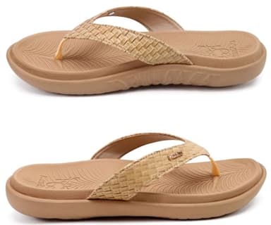 KuaiLu Womens Flip Flops Ladies Yoga Mat Comfortable Walking Thong Sandals With Plantar Fasciitis Arch Support Slip On Indoor Outdoor For Summer - Image 8