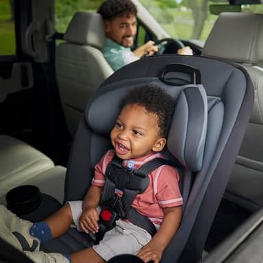 Safety 1st Ellaris 3-in-1 Convertible Car Seat, Slim Fit Design, Rear & Forward-Facing, 5-Position Headrest, 3-Across Fit, Travel-Friendly with Machine-Washable Seat Pad, Peacock Blue - Image 11