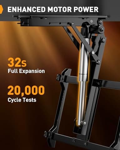 Perlegear Electric Ceiling TV Mount with Remote for 32-70 inch Flat and Curved Screen TVs, Motorized TV Ceiling Mount Flip Down for Flat Roof, Drop Down Ceiling Mount - Image 3