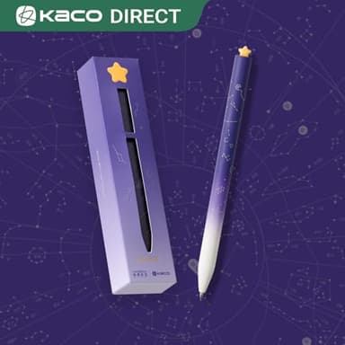 Kaco FIRST Gel Ink Pens, Pack of 2 Pieces Cute Heart Pen Set with Extra 4 Black Refills Holiday Gifts (2 Purple) - Image 2