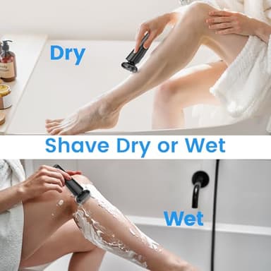 Electric Razors for Women, Facial Hair Removal, Bikini Trimmer, Rechargeable Womens Electric Shaver for Legs, Face, Lips Hairs, Wet and Dry Shaving, Type-C Fast Charging, LED Display - Image 5