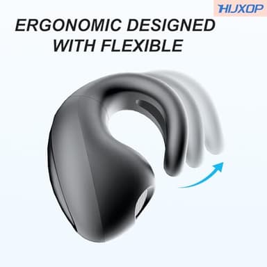Open Ear Earbuds Lightweight Comfort Clip Wireless Earbuds Sweat Resistant Bluetooth Headphones Lightweight Sport Headphones for Workouts and Running with Dual Digital Display 44H Playtime IPX7 - Image 2