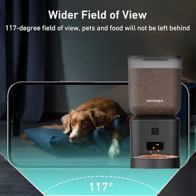 Automatic Dog & Cat Feeder with Camera & WiFi – 8L/34 Cups, 1080P Night Vision, 2.4 & 5G WiFi, 2-Way Talk, 10s Voice Recording, Timed Food Dispenser, Up to 99 Portions, 15 Meals Per Day - Image 5