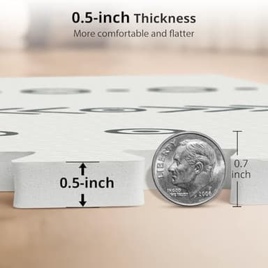 Baby Foam Play Mat, PIGLOG 72x48 Baby Crawling Mat, Floor Mats for Kids for Infants with Interlocking Floor Tiles, Toddler Playmats for Indoor and Outdoor, Easy to Clean Playroom Mats, Bohemia - Image 2