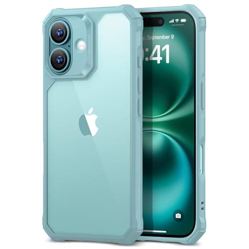 ESR for iPhone 16 Case, Military-Grade Protection with Shock-Absorbing Corners, Scratch-Resistant and Anti-Yellowing Acrylic Back, Slim Protective Phone Case, Air-Armor Series, New Clear Green - Image 1