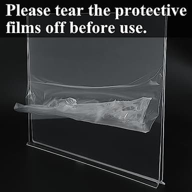 Acrylic Sign Holder 11x8.5 '' Horizontal T-Shaped Clear Double-Sided Table Menu Stands Plastic Picture Frames Display Desktop Display Holders for Wedding Table,Restaurant Signs,Office, Store,6 Pack - Image 7