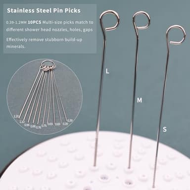 Shower Head Cleaning Brush Tool, Small Crevice Cleaning Brush Anti Clogging for Bathroom Pipe & Car Washers - Image 2