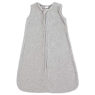 Hudson Baby Unisex Baby Plush Sleeping Bag, Sack, Blanket, Heather Gray Fleece, 12-18 Months