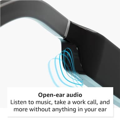 Amazon Echo Frames, an Alexa device (newest model), Smart glasses with Alexa, Square frames in Classic Black with blue light filtering lenses - Image 4