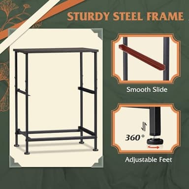 WLIVE Night Stand, Small Dresser with Drawers, Dresser for Bedroom with 2 Fabric Drawer, Black Bedside Table End Table, Dorm Nightstand, Closet Organizer, Charcoal Black Wood Grain Print - Image 6